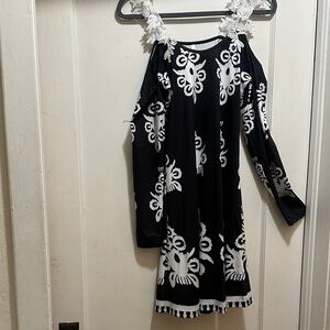 Black and White Patterned Dress